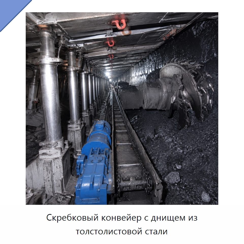 Скребковый конвейер с днищем из толстолистовой стали — Горнодобывающее оборудование