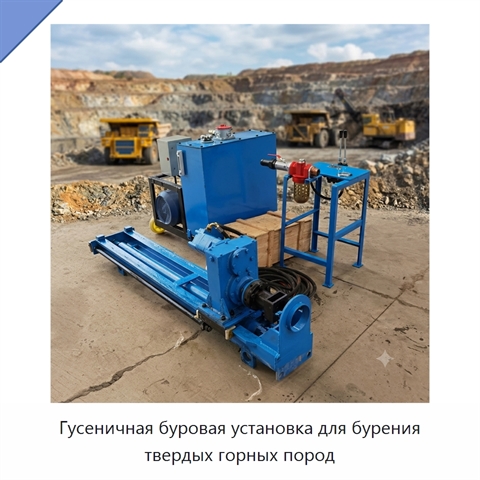 Гусеничная буровая установка для бурения твердых горных пород