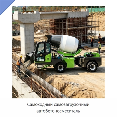 Самоходный самозагрузочный автобетоносмеситель