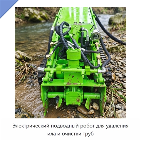 Электрический подводный робот для удаления ила и очистки труб