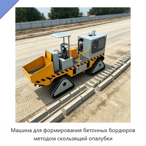 Машина для формирования бетонных бордюров методом скользящей опалубки