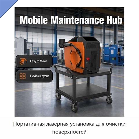 Портативная лазерная установка для очистки поверхностей