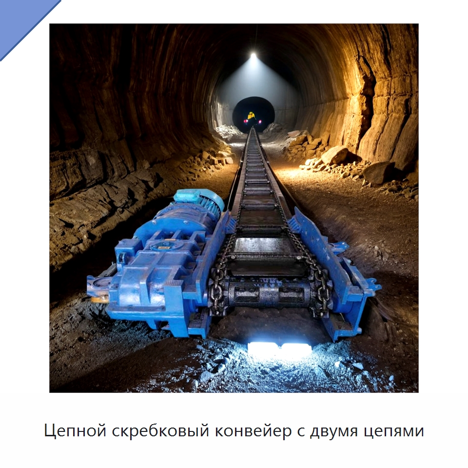 Цепной скребковый конвейер с двумя цепями — Горнодобывающее оборудование