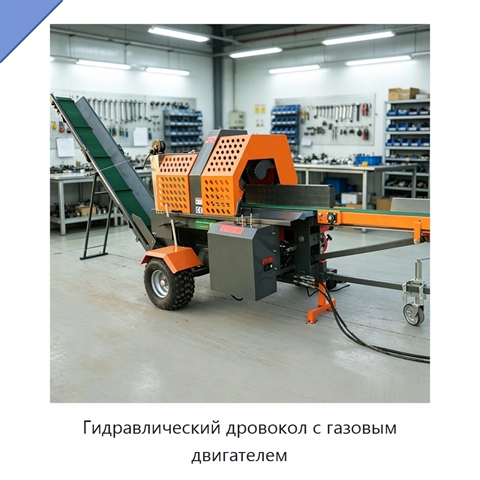 Гидравлический дровокол с газовым двигателем