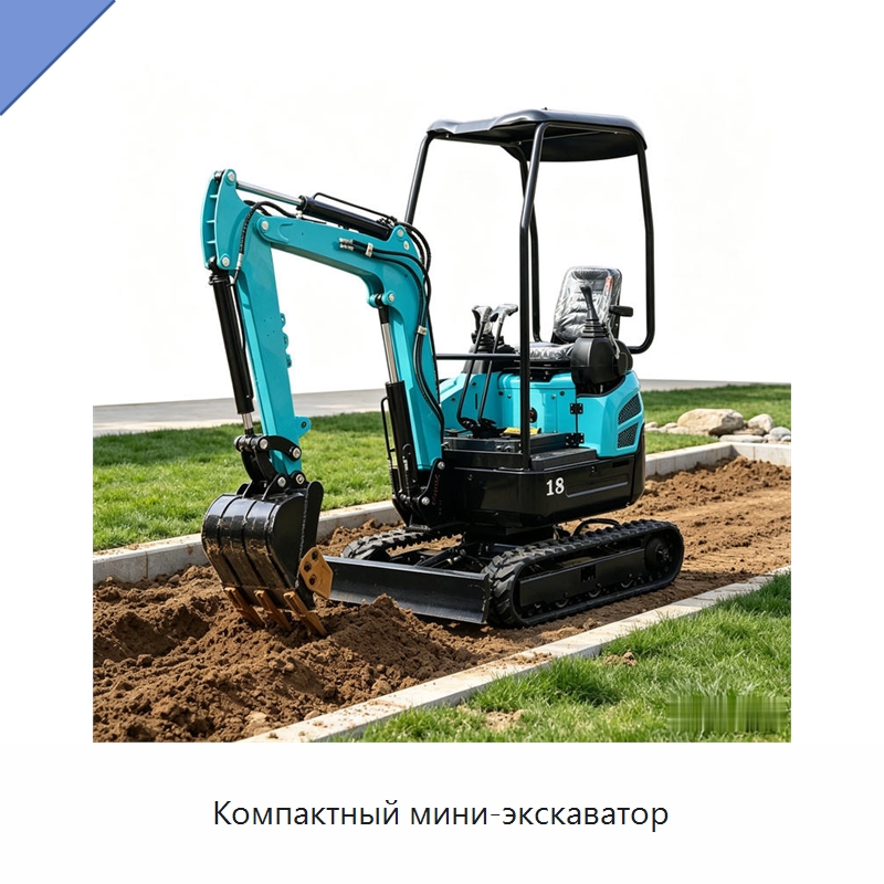 Компактный мини-экскаватор — Землеройная техника