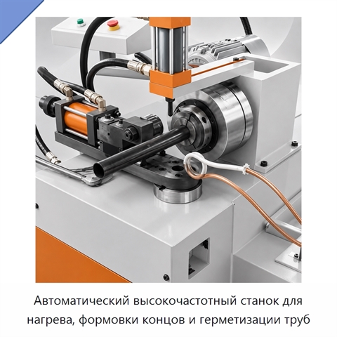 Автоматический высокочастотный станок для нагрева, формовки концов и герметизации труб