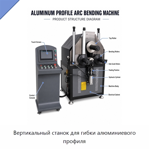 Вертикальный станок для гибки алюминиевого профиля