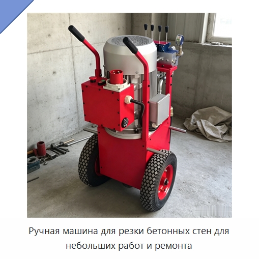 Ручная машина для резки бетонных стен для небольших работ и ремонта — Специальная строительная техника