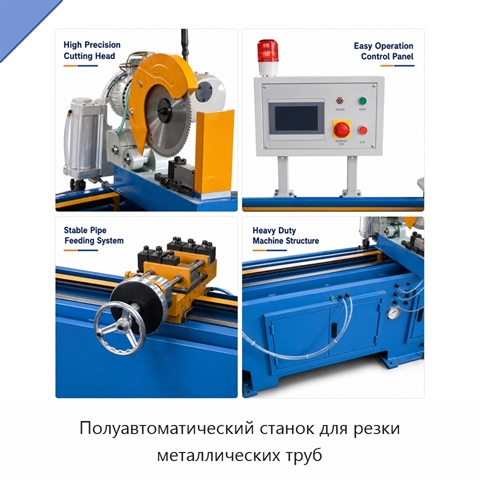 Полуавтоматический станок для резки металлических труб