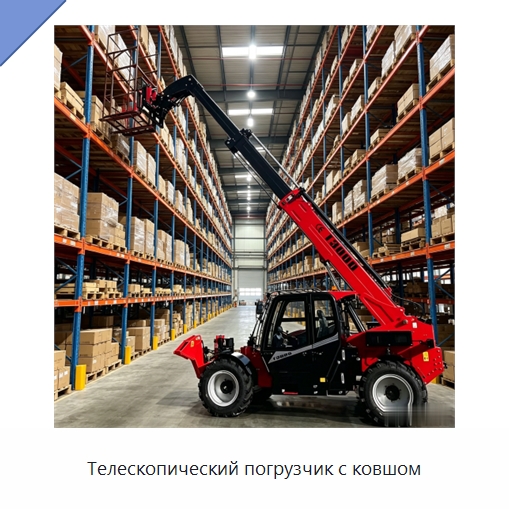 Телескопический погрузчик с ковшом — Землеройная техника