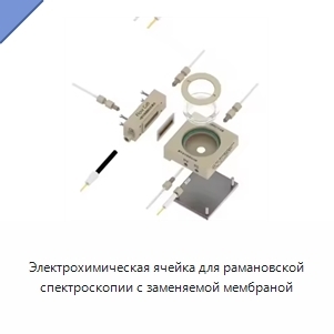 Электрохимическая ячейка для рамановской спектроскопии с заменяемой мембраной
