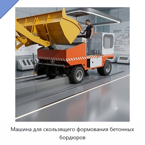 Машина для скользящего формования бетонных бордюров