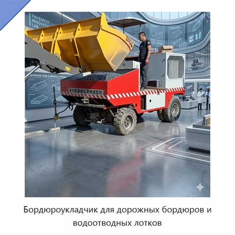 Бордюроукладчик для дорожных бордюров и водоотводных лотков