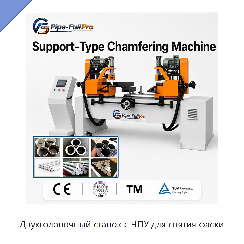 Двухголовочный станок с ЧПУ для снятия фаски — Фаскоснимательный станок