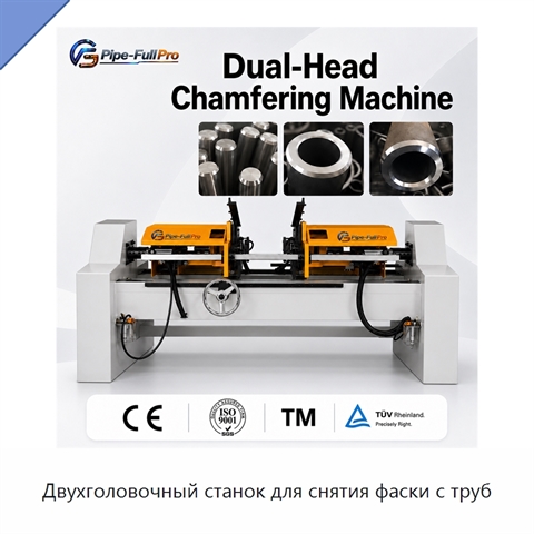 Двухголовочный станок для снятия фаски с труб