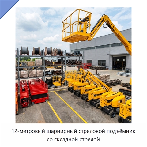 12-метровый шарнирный стреловой подъёмник со складной стрелой