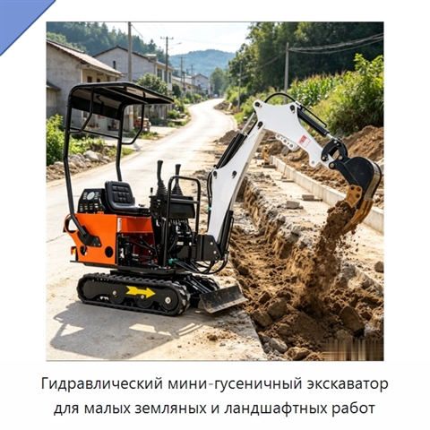 Гидравлический мини-гусеничный экскаватор для малых земляных и ландшафтных работ