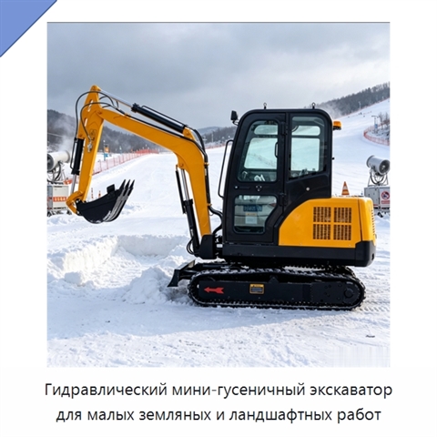 Гидравлический мини-гусеничный экскаватор для малых земляных и ландшафтных работ