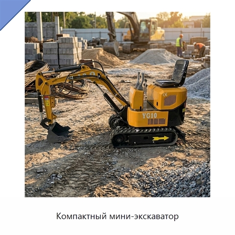 Компактный мини-экскаватор