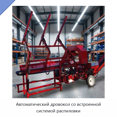 Автоматический дровокол со встроенной системой распиловки