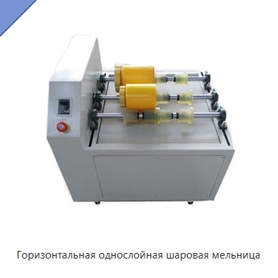 Горизонтальная однослойная шаровая мельница