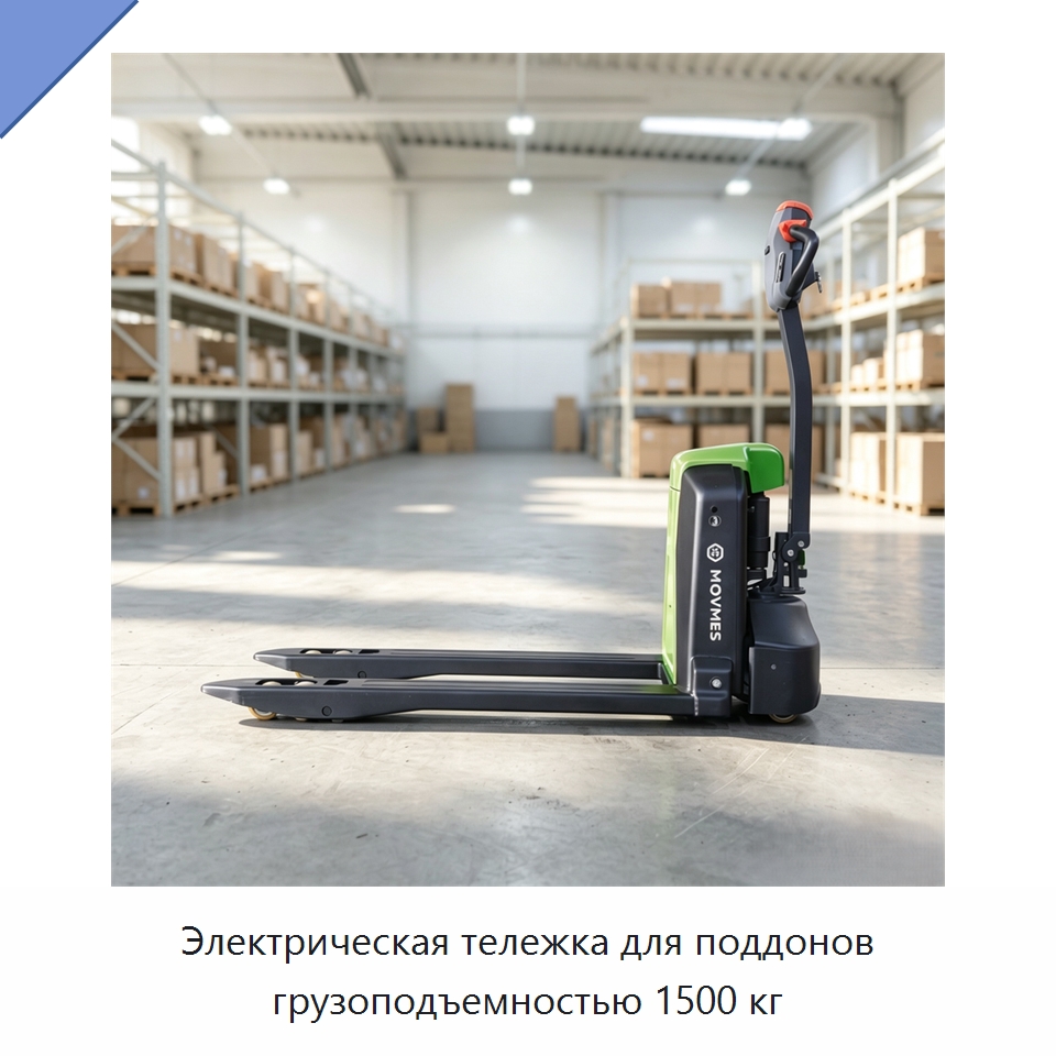 Электрическая тележка для поддонов грузоподъемностью 1500 кг — Вилочные погрузчики
