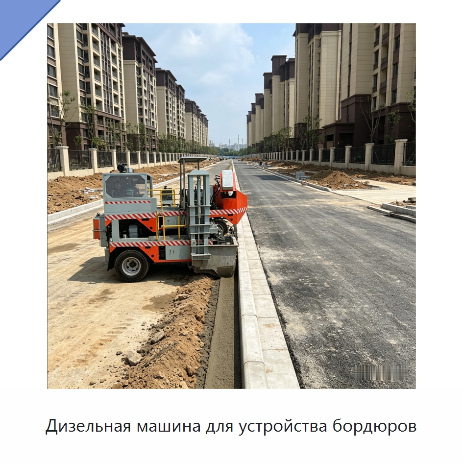 Дизельная машина для устройства бордюров — Дорожная техника