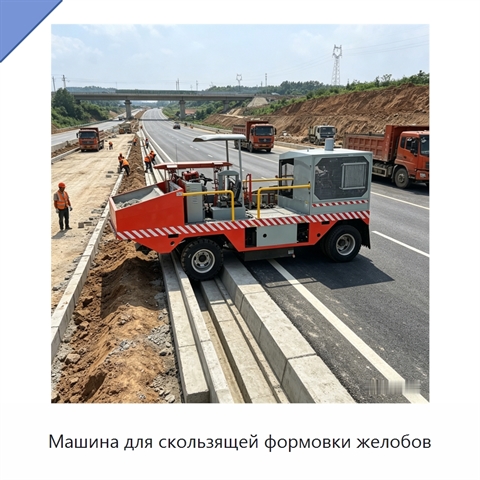Машина для скользящей формовки желобов
