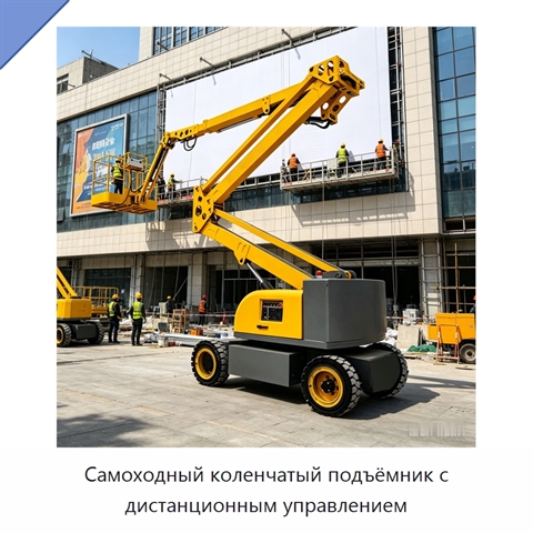Самоходный коленчатый подъёмник с дистанционным управлением