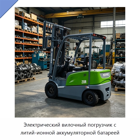Электрический вилочный погрузчик с литий-ионной аккумуляторной батареей