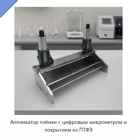 Аппликатор плёнки с цифровым микрометром и покрытием из ПТФЭ