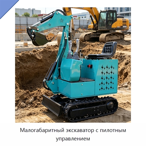 Малогабаритный экскаватор с пилотным управлением