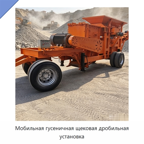 Мобильная гусеничная щековая дробильная установка
