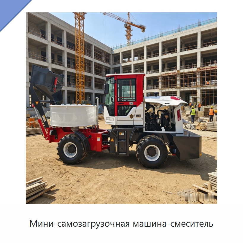 Мини-самозагрузочная машина-смеситель — Оборудование для работы с бетоном