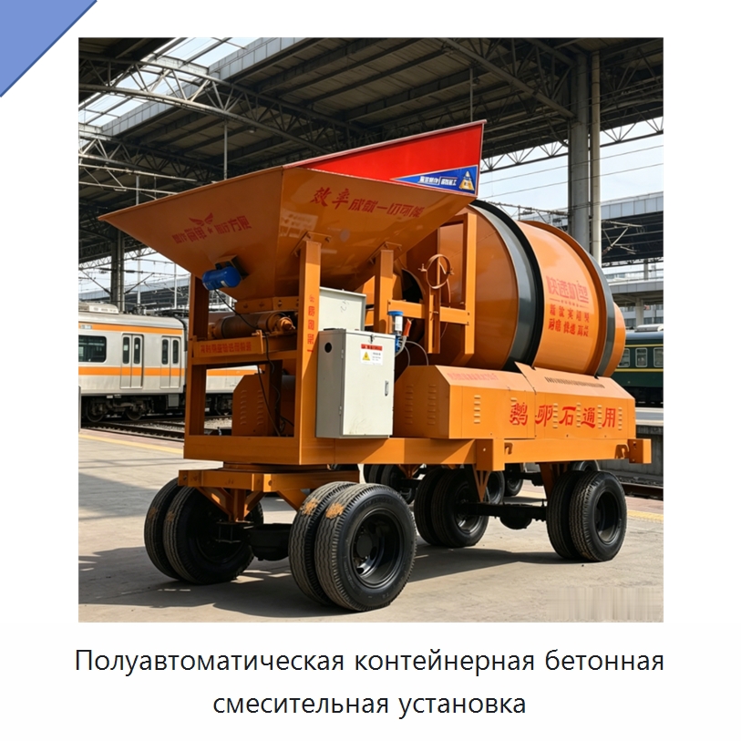 Полуавтоматическая контейнерная бетонная смесительная установка — Оборудование для работы с бетоном