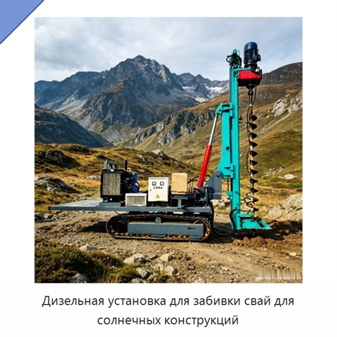 Дизельная установка для забивки свай для солнечных конструкций