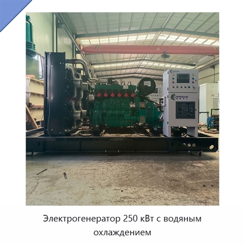 Электрогенератор 250 кВт с водяным охлаждением