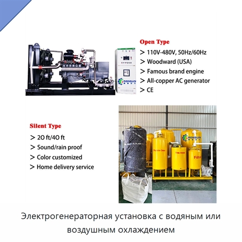 Электрогенераторная установка с водяным или воздушным охлаждением