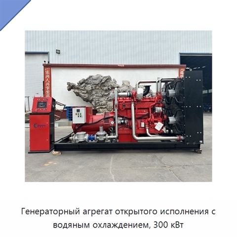Генераторный агрегат открытого исполнения с водяным охлаждением, 300 кВт