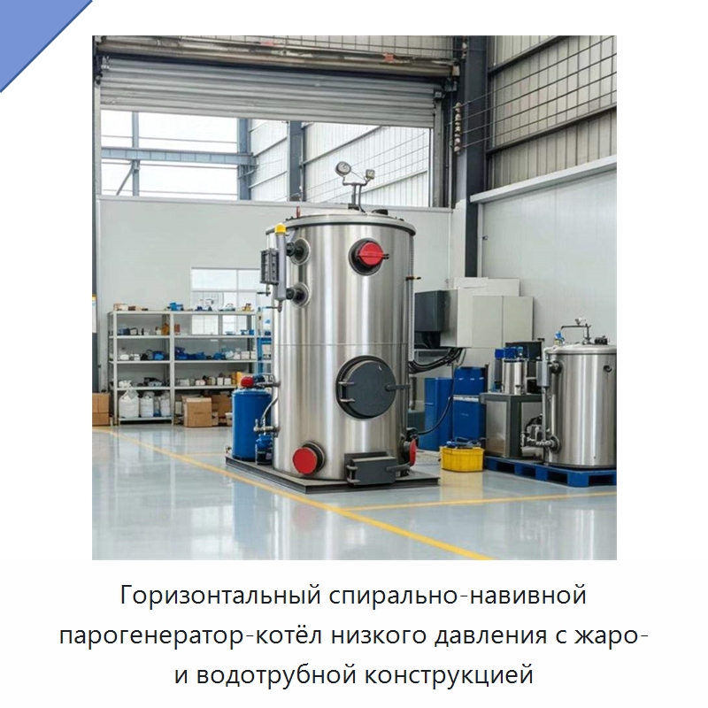 Горизонтальный спирально-навивной парогенератор-котёл низкого давления с жаро- и водотрубной конструкцией — Котлы и комплектующие
