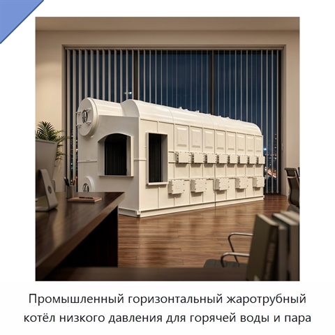 Промышленный горизонтальный жаротрубный котёл низкого давления для горячей воды и пара