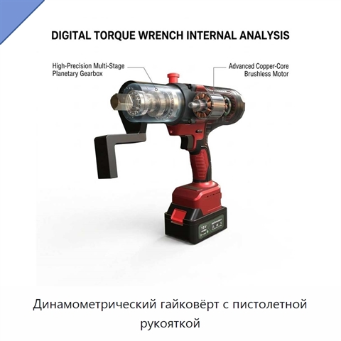 Динамометрический гайковёрт с пистолетной рукояткой