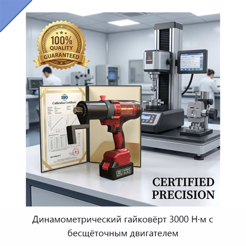 Динамометрический гайковёрт 3000 Н·м с бесщёточным двигателем