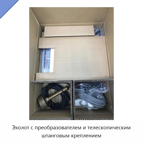 Эхолот с преобразователем и телескопическим штанговым креплением