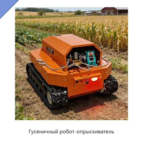 Гусеничный робот-опрыскиватель