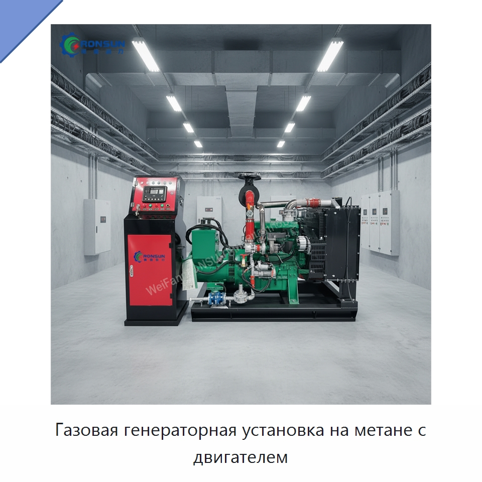 Газовая генераторная установка на метане с двигателем — Газогенераторное оборудование
