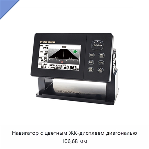 Навигатор с цветным ЖК-дисплеем диагональю 106,68 мм