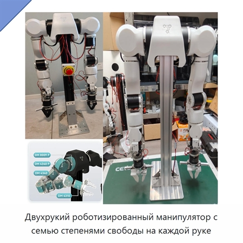 Двухрукий роботизированный манипулятор с семью степенями свободы на каждой руке