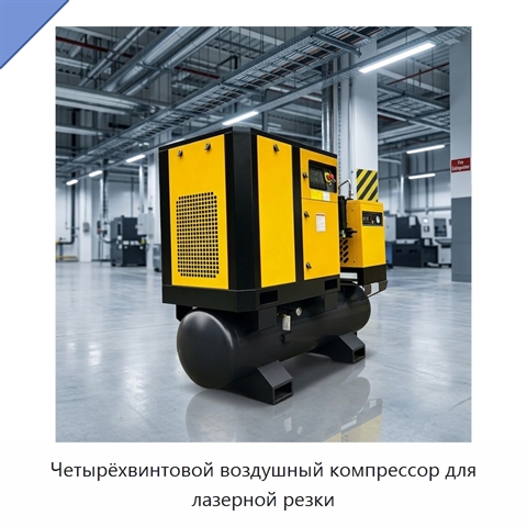 Четырёхвинтовой воздушный компрессор для лазерной резки