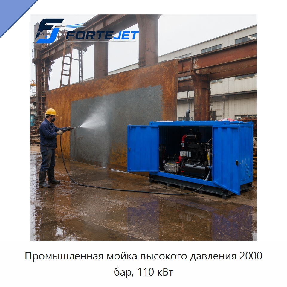 Промышленная мойка высокого давления 2000 бар, 110 кВт — Аппараты высокого давления
